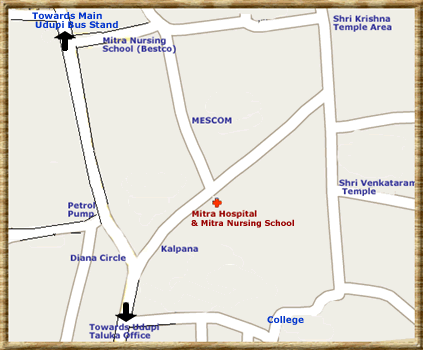 Location map of Mitra Hospital